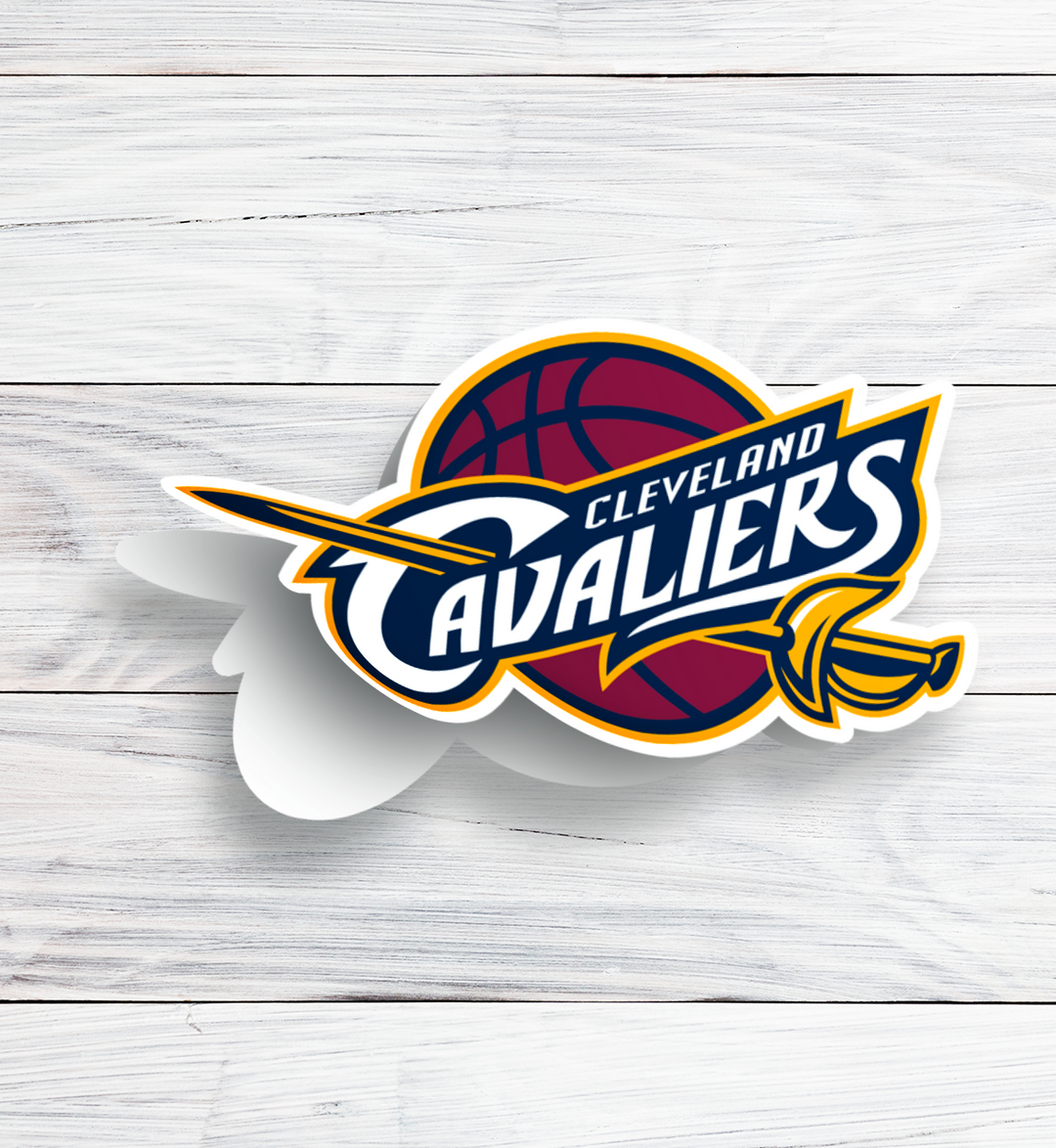 Cleveland Cavaliers 2010/11 - 2016/17 Logo Stickers - Waterproof, Holographic, or Glossy Vinyl - Score with Style! Cleveland Cavaliers Logo Stickers - Rozovy