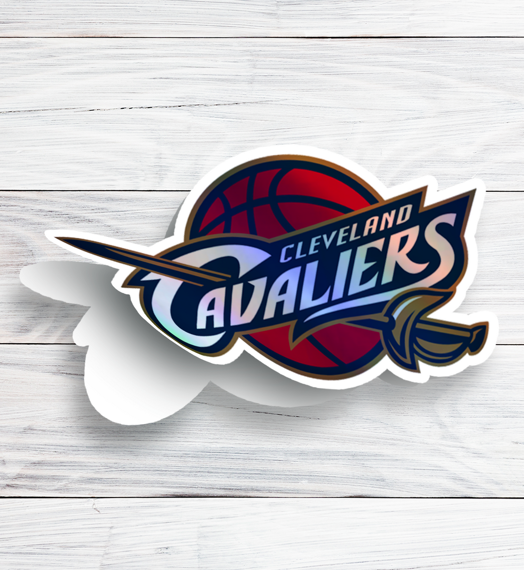 Cleveland Cavaliers 2003/04 - 2009/10 Logo Stickers - Waterproof, Holographic, or Glossy Vinyl - Score with Style! Cleveland Cavaliers Logo Stickers - Rozovy