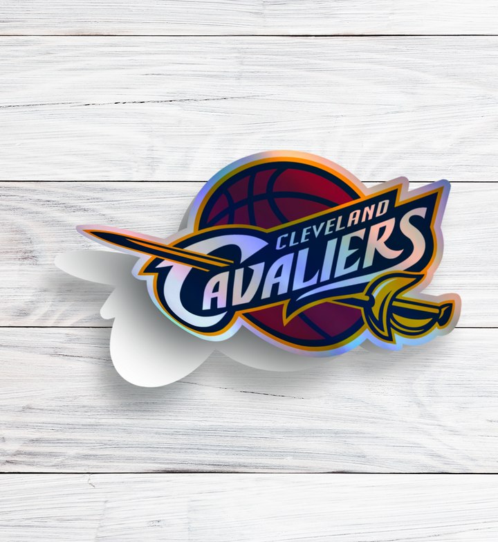 Cleveland Cavaliers 2010/11 - 2016/17 Logo Stickers - Waterproof, Holographic, or Glossy Vinyl - Score with Style! Cleveland Cavaliers Logo Stickers - Rozovy