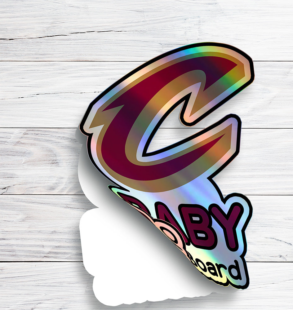 Cleveland Cavaliers Baby on Board Sticker - NBA Car Decal