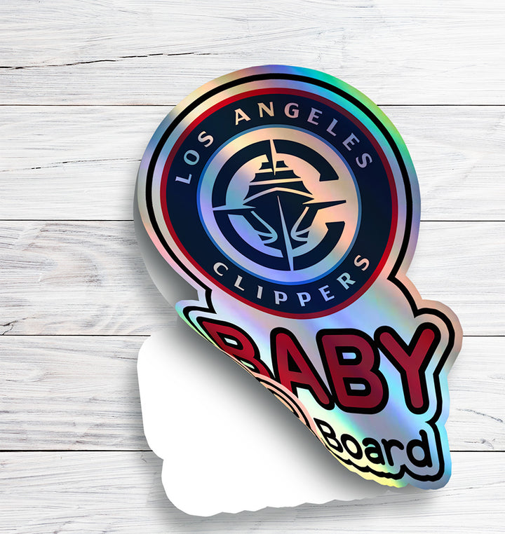 Baby on Board Sticker - Los Angeles Clippers Fan Design - Car Window Decal - Baby Safety Sign - Basketball Team Inspired Sticker - NBA Kids Car Accessories