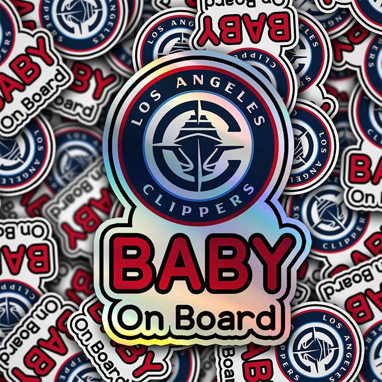 Baby on Board Sticker - Los Angeles Clippers Fan Design - Car Window Decal - Baby Safety Sign - Basketball Team Inspired Sticker - NBA Kids Car Accessories