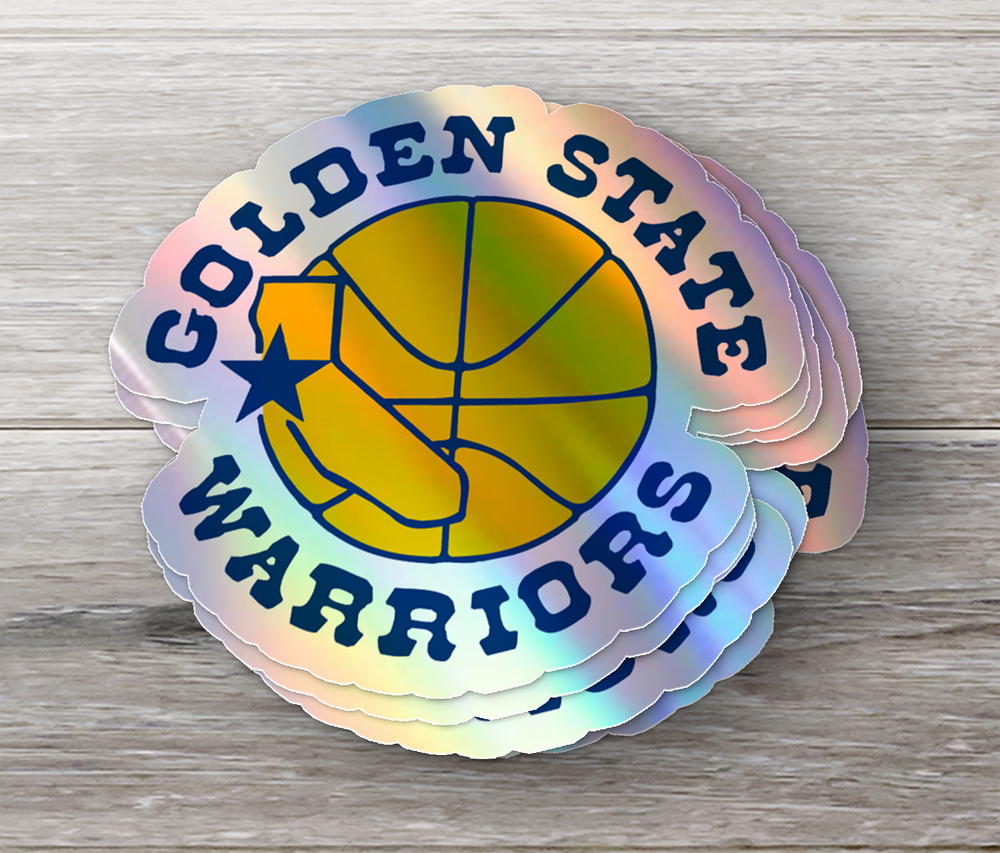 Golden State Warriors 1988/89 - 1996/97 Logo Stickers - Waterproof, Holographic or Glossy Vinyl - Splash Your Style! Stickers - Rozovy