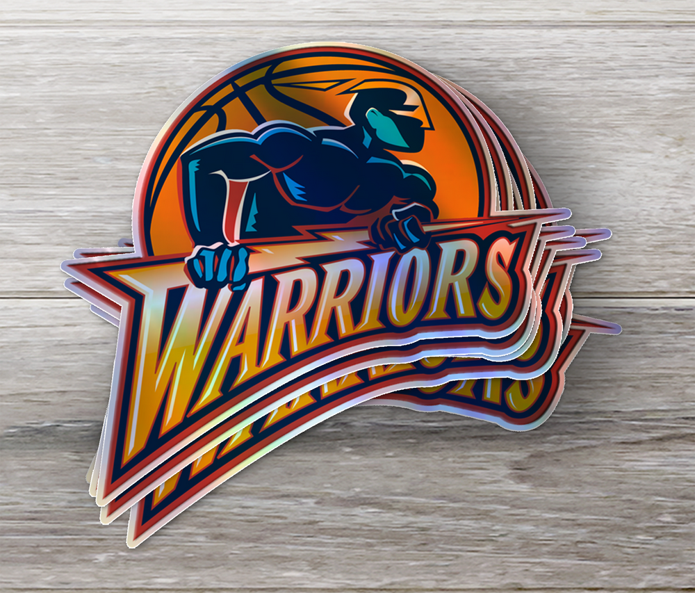 Golden State Warriors 1997/98 -2009/10 Logo Stickers - Waterproof, Holographic or Glossy Vinyl - Splash Your Style! Stickers - Rozovy