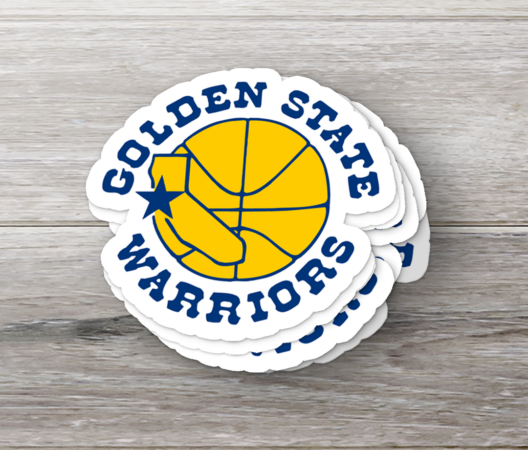 Golden State Warriors 1988/89 - 1996/97 Logo Stickers - Waterproof, Holographic or Glossy Vinyl - Splash Your Style! Stickers - Rozovy