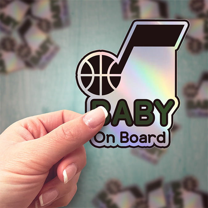 Utah Jazz Baby on Board Sticker - NBA Car Decal