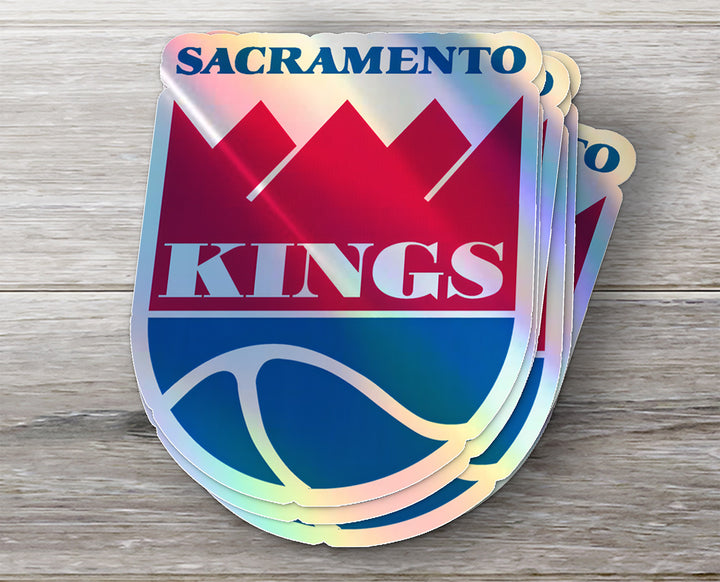 Sacramento Kings Kings1 985/86 - 1993/94 Logo Sticker - Holographic or Glossy - Waterproof - Great Gift