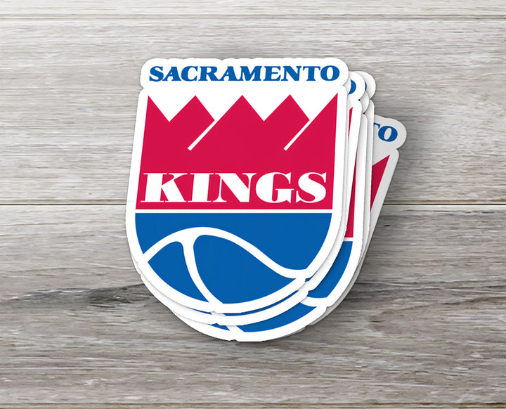 Sacramento Kings Kings1 985/86 - 1993/94 Logo Sticker - Holographic or Glossy - Waterproof - Great Gift