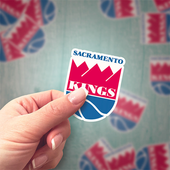 Sacramento Kings Kings1 985/86 - 1993/94 Logo Sticker - Holographic or Glossy - Waterproof - Great Gift