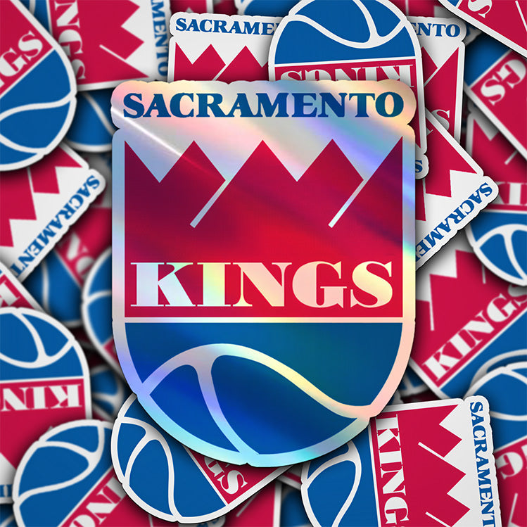 Sacramento Kings Kings1 985/86 - 1993/94 Logo Sticker - Holographic or Glossy - Waterproof - Great Gift