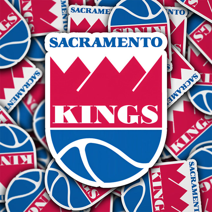 Sacramento Kings Kings1 985/86 - 1993/94 Logo Sticker - Holographic or Glossy - Waterproof - Great Gift