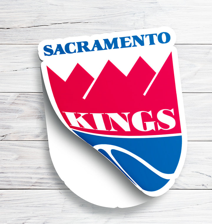 Sacramento Kings Kings1 985/86 - 1993/94 Logo Sticker - Holographic or Glossy - Waterproof - Great Gift