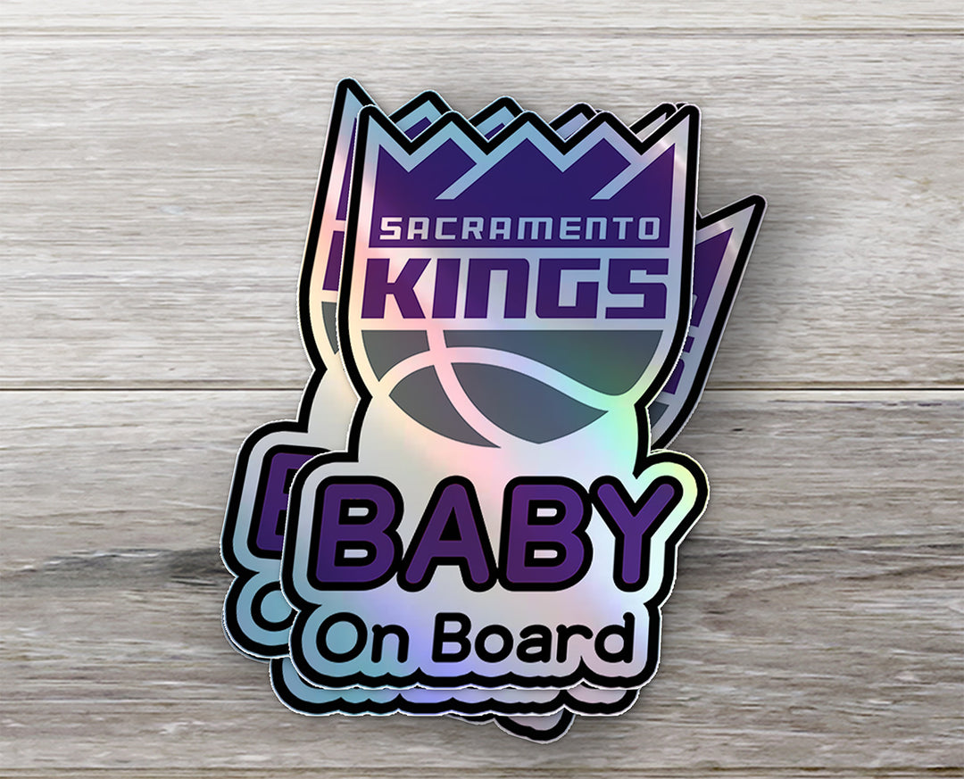 Sacramento Kings Baby on Board Sticker - NBA Car Decal