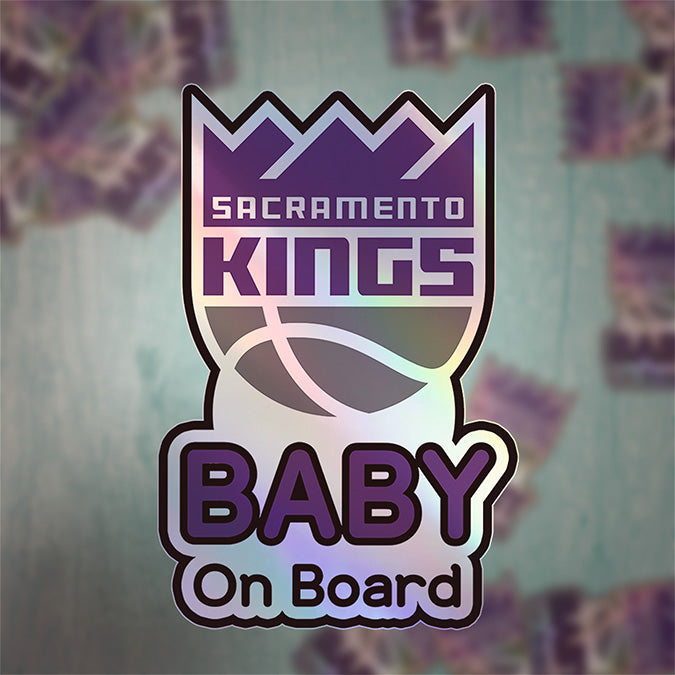 Sacramento Kings Baby on Board Sticker - NBA Car Decal