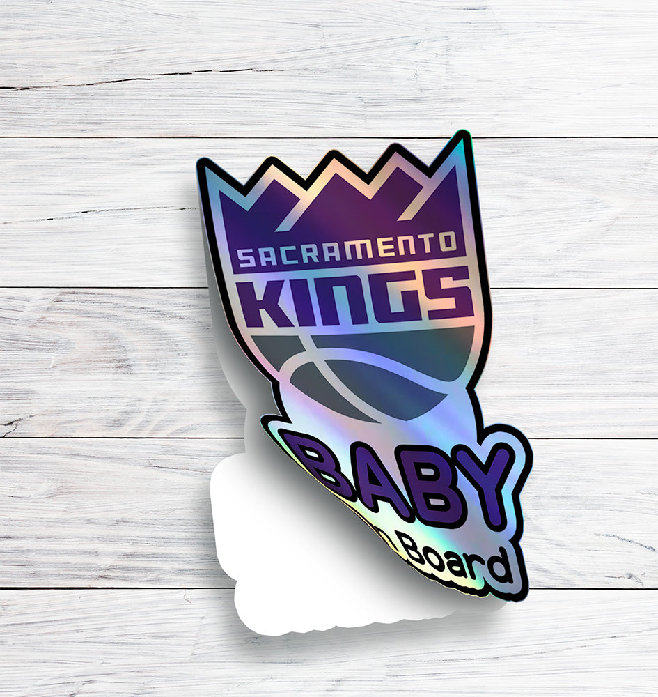 Sacramento Kings Baby on Board Sticker - NBA Car Decal