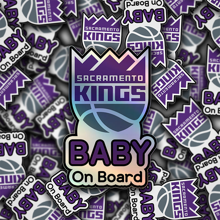 Sacramento Kings Baby on Board Sticker - NBA Car Decal