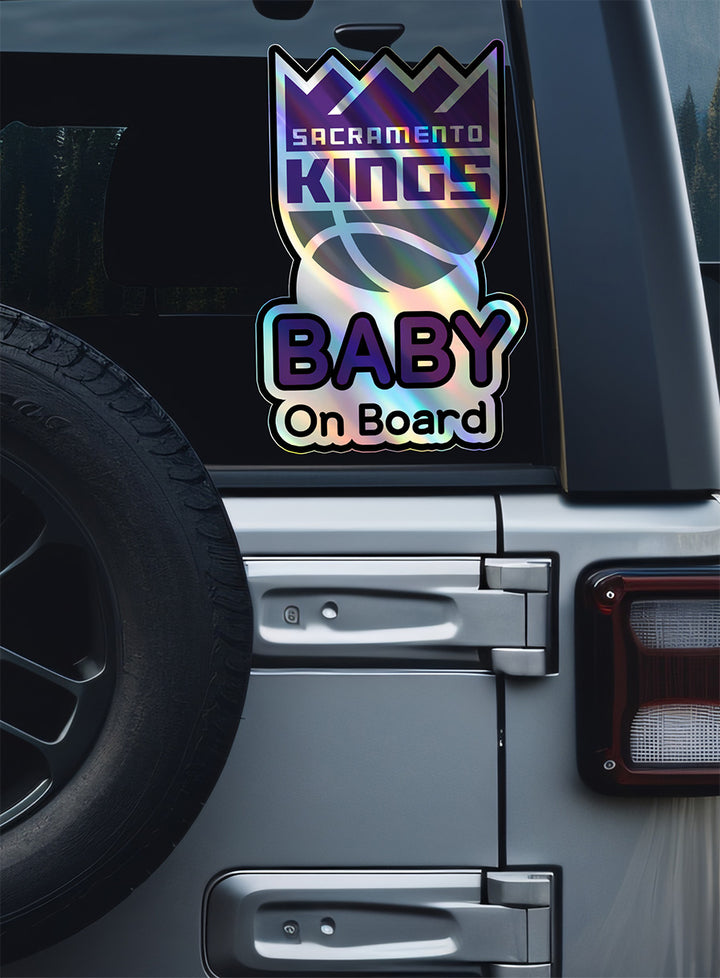 Sacramento Kings Baby on Board Sticker - NBA Car Decal