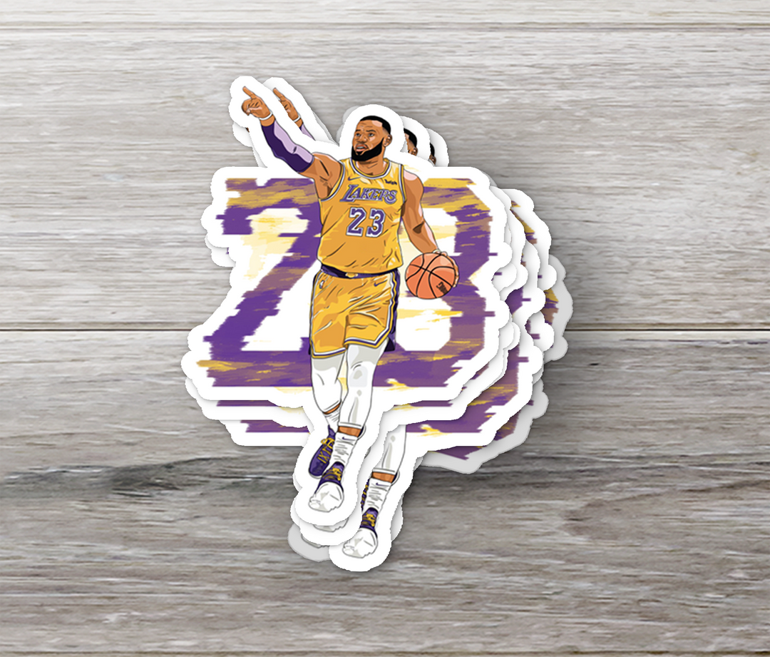 LeBron James #23 Holographic/Glossy Sticker: Show Your Support for the King of the Court! - Rozovy