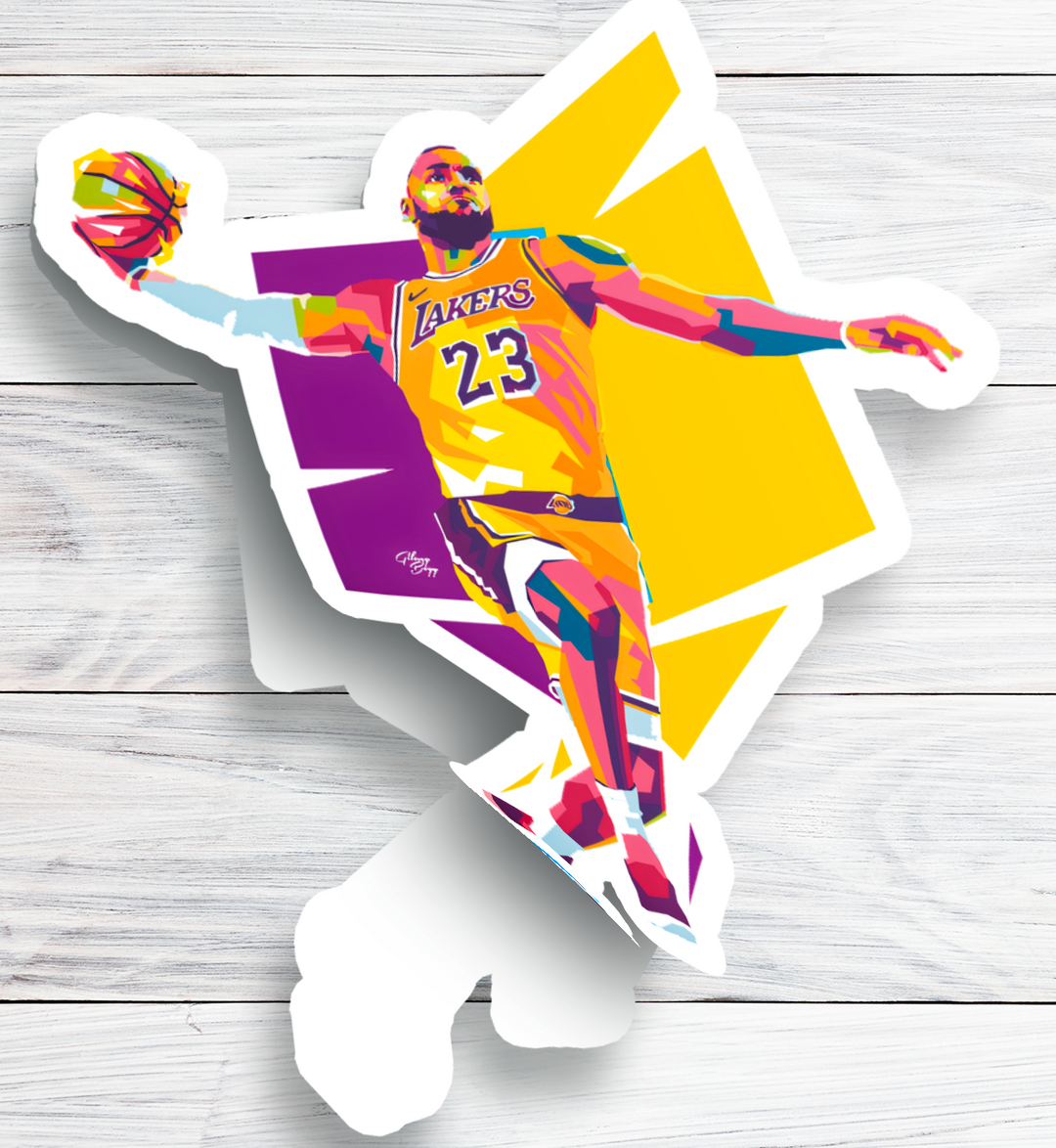 LeBron James Holographic/Glossy Sticker: Show Your Support for the King of the Court! LeBron James Sticker - Rozovy