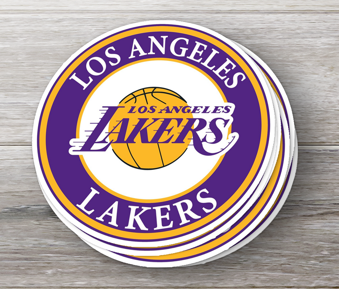 Los Angeles Lakers Round Sticker - Holographic or Glossy - Waterproof - Great Gift NBA Stickers - Rozovy