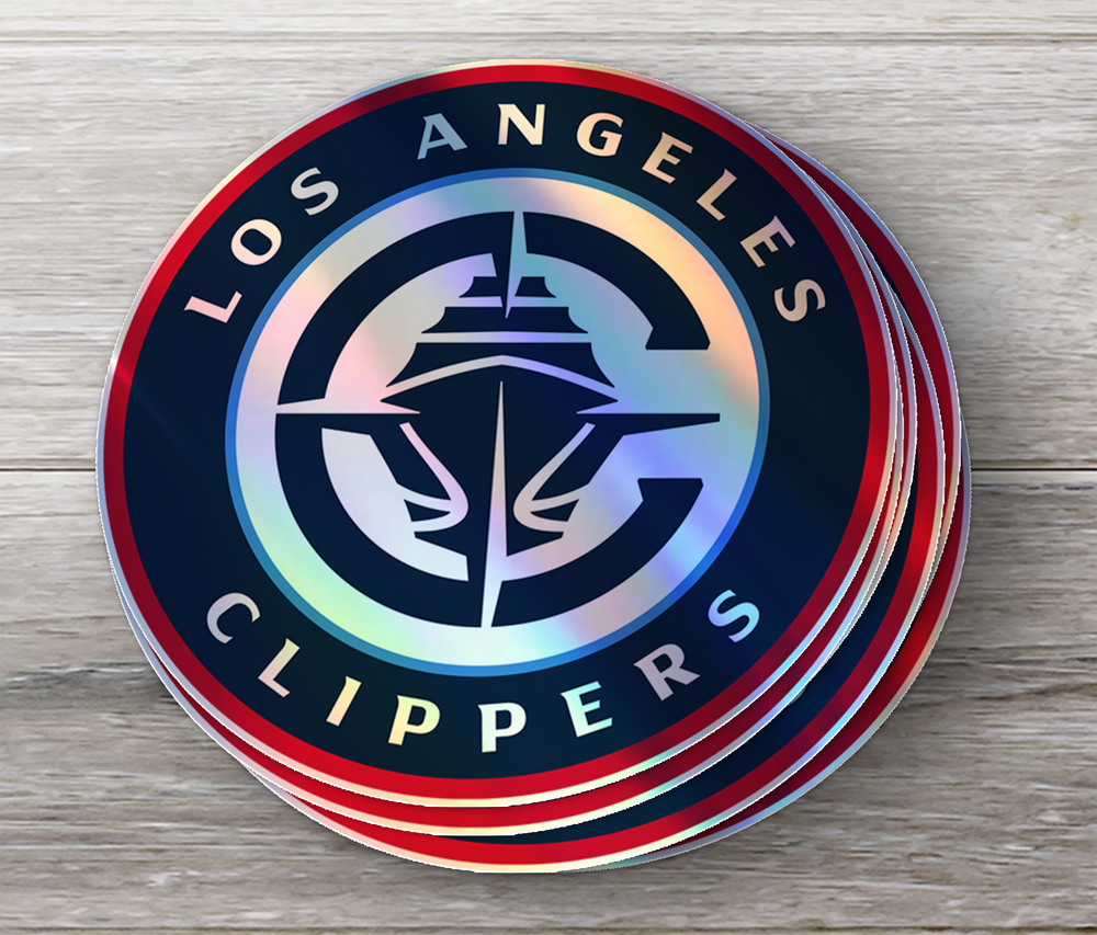 Los Angeles Clippers Sticker 2024-25 season - Holographic or Glossy - Waterproof - Great Gift NBA Stickers - Rozovy