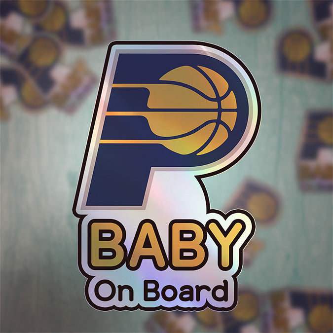 Indiana Pacers Baby on Board Sticker - NBA Car Decal