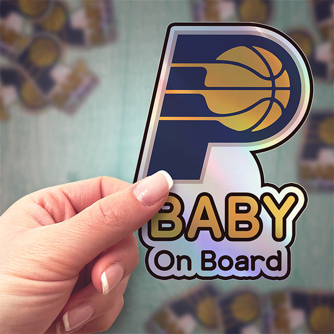 Indiana Pacers Baby on Board Sticker - NBA Car Decal