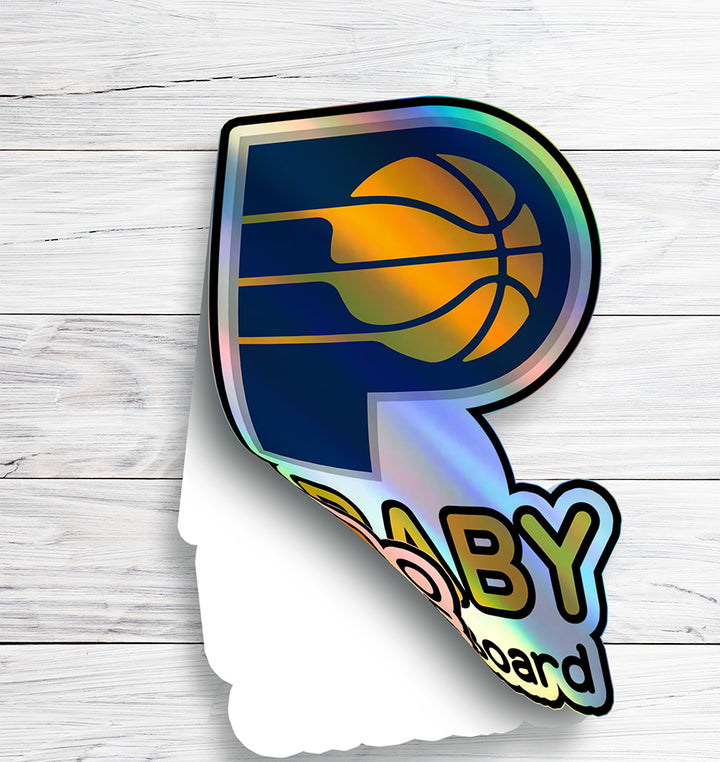 Indiana Pacers Baby on Board Sticker - NBA Car Decal