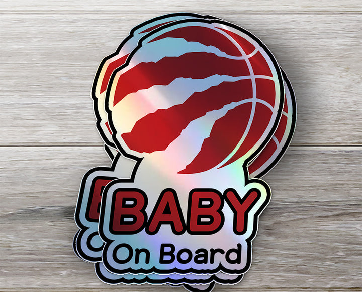 Toronto Raptors Baby on Board Sticker - NBA Car Decal