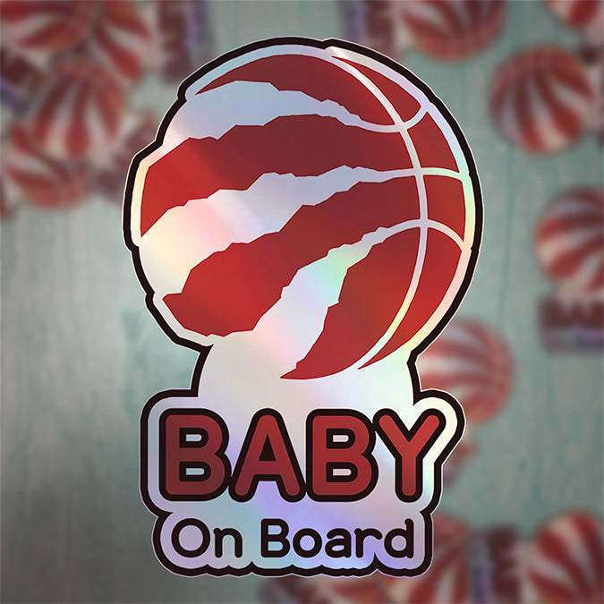 Toronto Raptors Baby on Board Sticker - NBA Car Decal