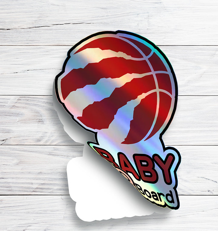 Toronto Raptors Baby on Board Sticker - NBA Car Decal