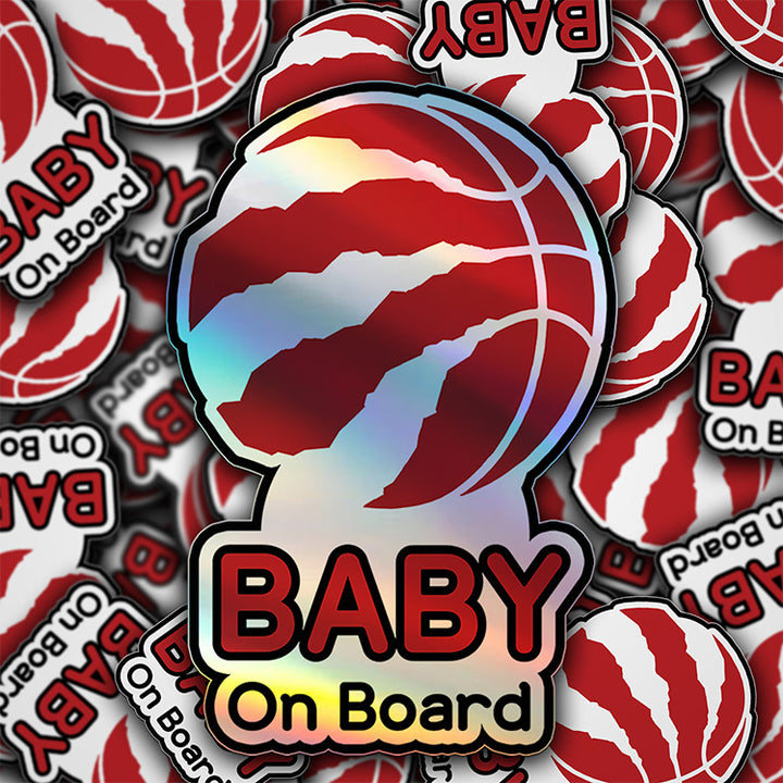 Toronto Raptors Baby on Board Sticker - NBA Car Decal