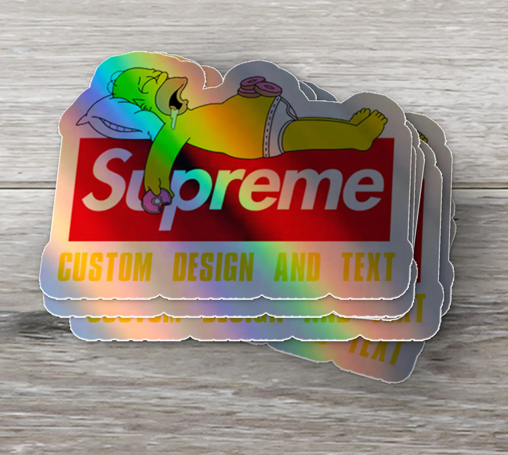 Customizable Holographic or Glossy Sticker: Your Image, Your Text, Your Style Customizable Holographic or Glossy Sticker - Rozovy