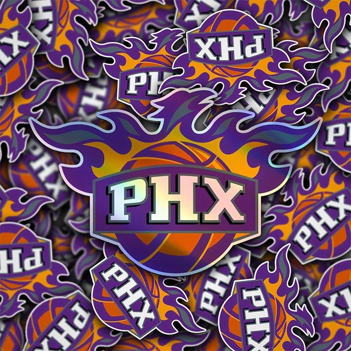 Phoenix Suns Logo Sticker Alternate - Holographic or Glossy - Waterproof - Great Gift