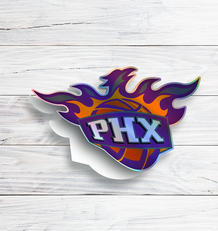 Phoenix Suns Logo Sticker Alternate - Holographic or Glossy - Waterproof - Great Gift