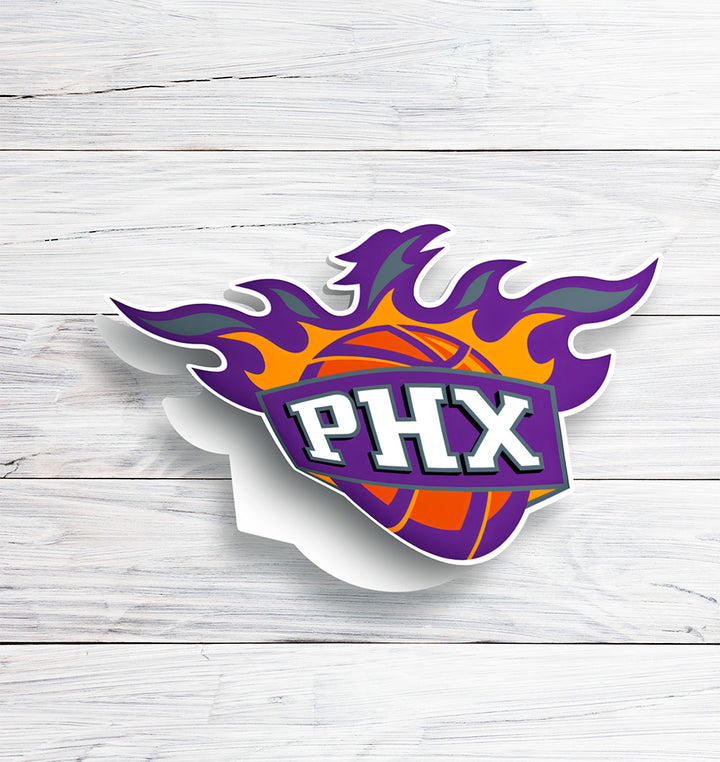 Phoenix Suns Logo Sticker Alternate - Holographic or Glossy - Waterproof - Great Gift