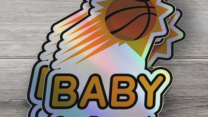 Phoenix Suns Baby on Board Sticker - NBA Car Decal