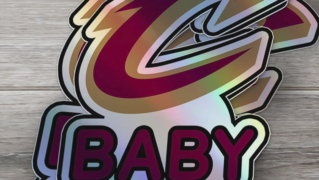 Cleveland Cavaliers Baby on Board Sticker - NBA Car Decal