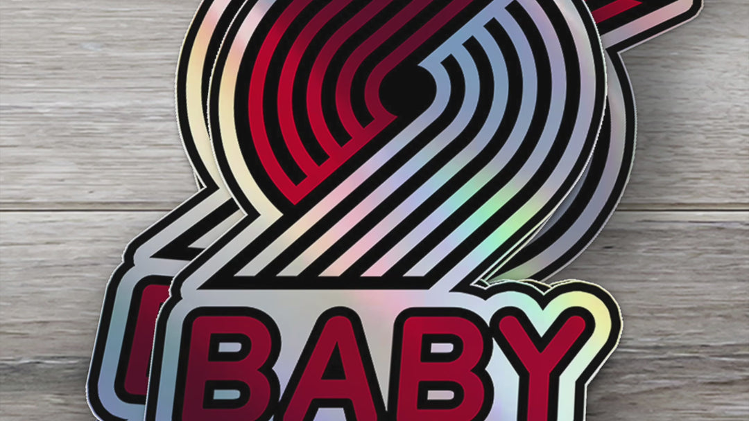 Baby on Board Sticker - Portland Trail Blazers Fan Design - Car Window Decal - Baby Safety Sign - Basketball Team Inspired Sticker - NBA Kids Car Accessories