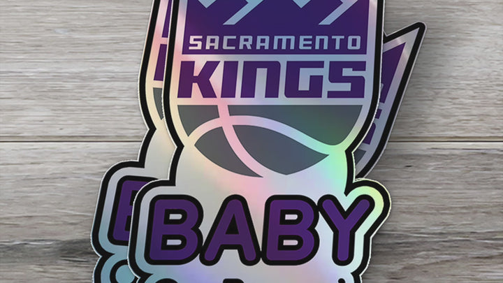 Sacramento Kings Baby on Board Sticker - NBA Car Decal