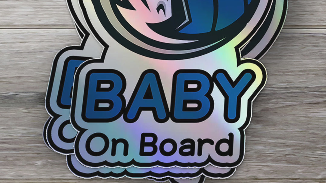 Dallas Mavericks Baby on Board Sticker - NBA Car Decal