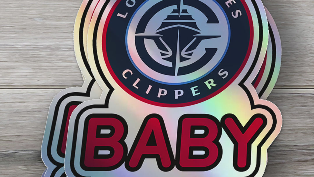 Baby on Board Sticker - Los Angeles Clippers Fan Design - Car Window Decal - Baby Safety Sign - Basketball Team Inspired Sticker - NBA Kids Car Accessories