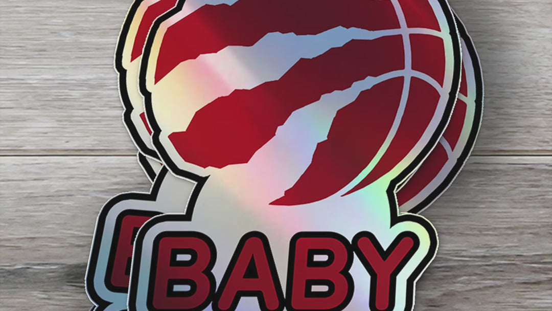 Toronto Raptors Baby on Board Sticker - NBA Car Decal