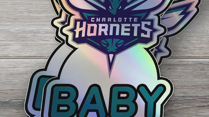 Charlotte Hornets Baby on Board Sticker - NBA Car Decal