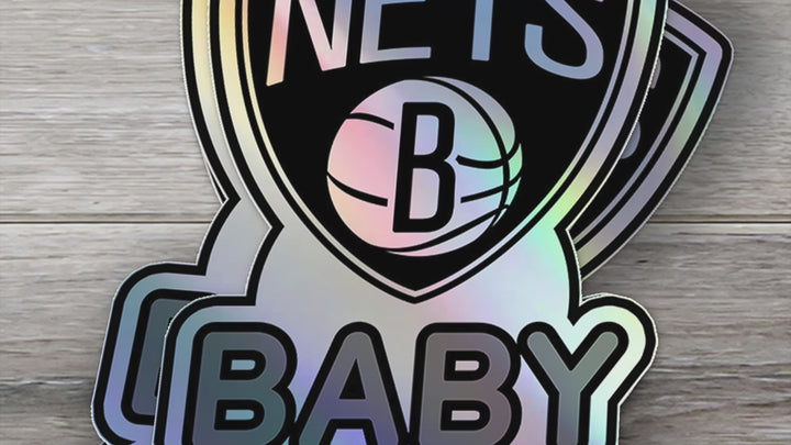 Brooklyn Nets Baby On Board Sticker - NBA Car Decal