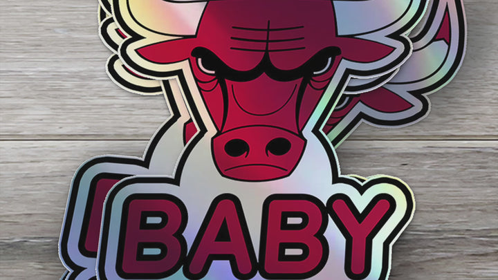 Chicago Bulls Baby on Board Sticker - NBA Car Decal